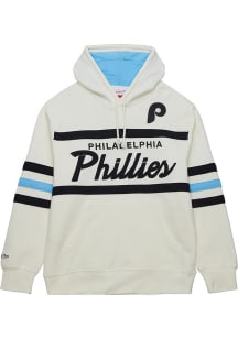 Mitchell and Ness Philadelphia Phillies Mens White Head Coach Fashion Hood