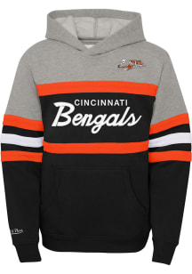 Mitchell and Ness Cincinnati Bengals Youth Black Head Coach Long Sleeve Hoodie