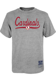 Mitchell and Ness St Louis Cardinals Youth Grey Tailgate Short Sleeve T-Shirt