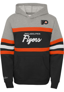 Mitchell and Ness Philadelphia Flyers Youth Black Head Coach Long Sleeve Hoodie