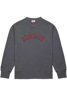 Mitchell and Ness Phoenix Suns Mens Grey Snow Washed Long Sleeve Fashion Sweatshirt