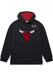 Mitchell and Ness Chicago Bulls Mens Black Snow Washed Fashion Hood