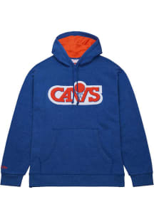 Mitchell and Ness Cleveland Cavaliers Mens Blue Snow Washed Fashion Hood