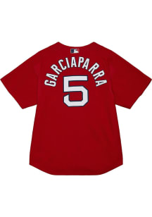Nomar Garciaparra Boston Red Sox Mitchell and Ness Button Coop Cooperstown Jersey - Red