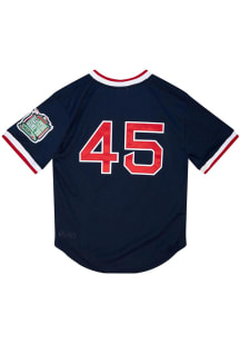 Pedro Martinez Boston Red Sox Mitchell and Ness BP Pullover Cooperstown Jersey - Navy Blue