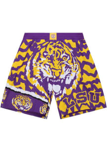 Mitchell and Ness LSU Tigers Mens Purple Jumbotron Shorts