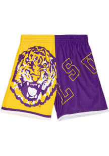 Mitchell and Ness LSU Tigers Mens Purple Big Face Shorts