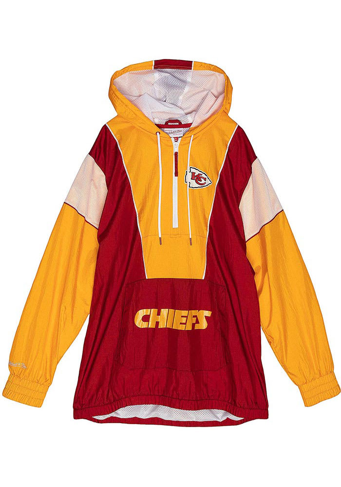 Mitchell and Ness Kansas City Chiefs Mens Red HIGHLIGHT REEL ANORAK  Pullover Jackets