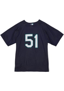 Ichiro Suzuki Seattle Mariners Mitchell and Ness Button Coop Cooperstown Jersey - Navy Blue