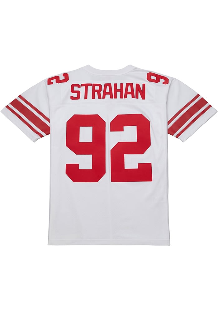 New York Giants Michael Strahan Mitchell and Ness WHITE Throwback