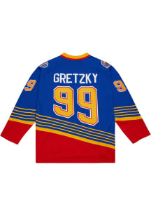 Mitchell and Ness Wayne Gretzky St Louis Blues Mens Blue Throwback Hockey Jersey
