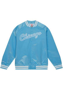 Mitchell and Ness Chicago Bulls Mens Light Blue Double Clutch Light Weight Jacket