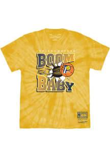 Mitchell and Ness Indiana Pacers Gold Boom Baby Short Sleeve Fashion T Shirt