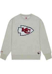 Mitchell and Ness Kansas City Chiefs Mens Grey Playoff Win 2.0 Long Sleeve Fashion Sweatshirt