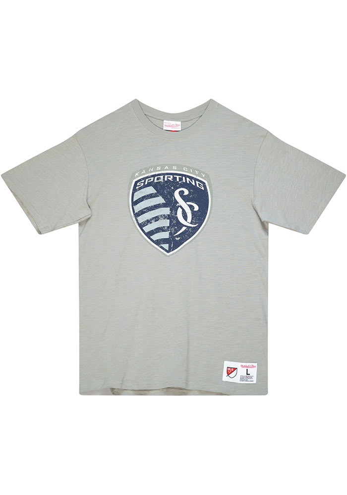 Mitchell & Ness Sky Blue Sporting Kansas City Mesh V-Neck T-Shirt