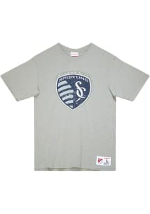 Mitchell and Ness Sporting Kansas City Grey LEGENDARY SLUB Short Sleeve Fashion T Shirt