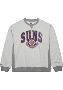 Mitchell and Ness Phoenix Suns Mens Grey Vintage Logo Long Sleeve Fashion Sweatshirt