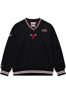 Mitchell and Ness Chicago Bulls Mens Black Vintage Logo Pullover Jackets
