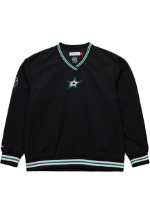 Mitchell and Ness Dallas Stars Mens Black Vintage Logo Pullover Jackets