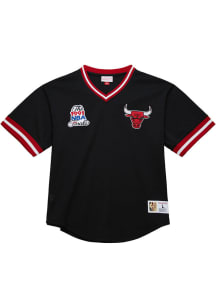 Mitchell and Ness Chicago Bulls Mens Black Vintage Logo Jersey