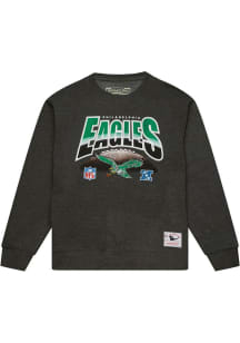 Mitchell and Ness Philadelphia Eagles Mens Black Inzone Long Sleeve Crew Sweatshirt
