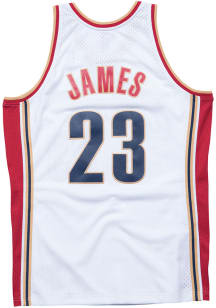 LeBron James Cleveland Cavaliers Mitchell and Ness 03-04 Home Swingman Jersey