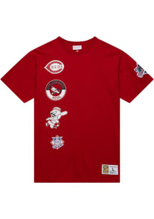 Mitchell and Ness Cincinnati Reds Red Hometown Short Sleeve Fashion T Shirt