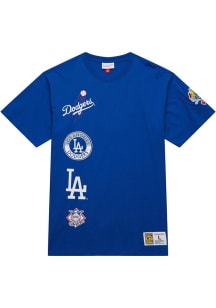 Mitchell and Ness Los Angeles Dodgers Blue Hometown Short Sleeve Fashion T Shirt
