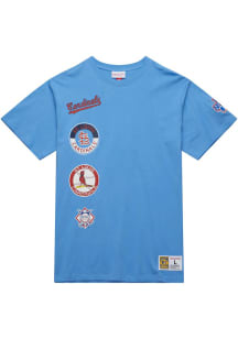 Mitchell and Ness St Louis Cardinals Light Blue Hometown Short Sleeve Fashion T Shirt