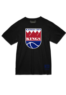 Mitchell and Ness Kansas City Kings Black Team Basic 2 Short Sleeve T Shirt