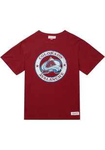 Mitchell and Ness Colorado Avalanche Red Legendary Slub Short Sleeve T Shirt
