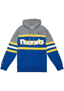 Mitchell and Ness Denver Nuggets Mens Grey Head Coach Fashion Hood