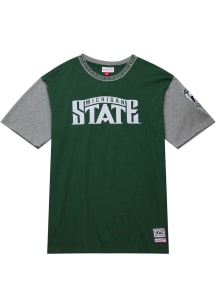 Mitchell and Ness Michigan State Spartans Green 125th Anniversary of Basketball Champ Era Short ..
