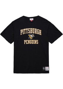 Mitchell and Ness Pittsburgh Penguins Black Legendary Slub Short Sleeve Fashion T Shirt
