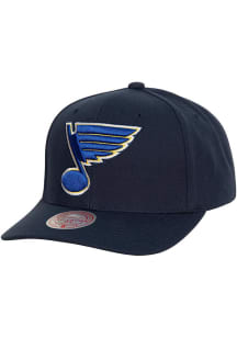 Mitchell and Ness St Louis Blues Blue Team Ground 2.0 Pro Mens Snapback Hat