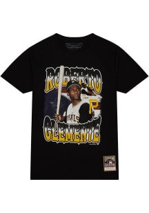Roberto Clemente Pittsburgh Pirates Black Heritage Short Sleeve Fashion Player T Shirt
