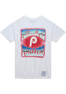 Mitchell and Ness Philadelphia Phillies White Stateside Pastel Short Sleeve Fashion T Shirt