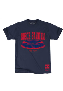 Mitchell and Ness St Louis Cardinals Navy Blue Stadium Series Short Sleeve Fashion T Shirt