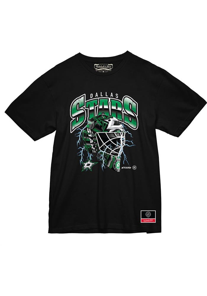 Mitchell and Ness Dallas Stars BLACK Crease Lightning Short Sleeve