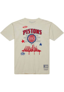 Mitchell and Ness Detroit Pistons White Tats Cru City Short Sleeve Fashion T Shirt