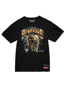Mitchell and Ness Pittsburgh Penguins Black Crease Lightning Short Sleeve T Shirt