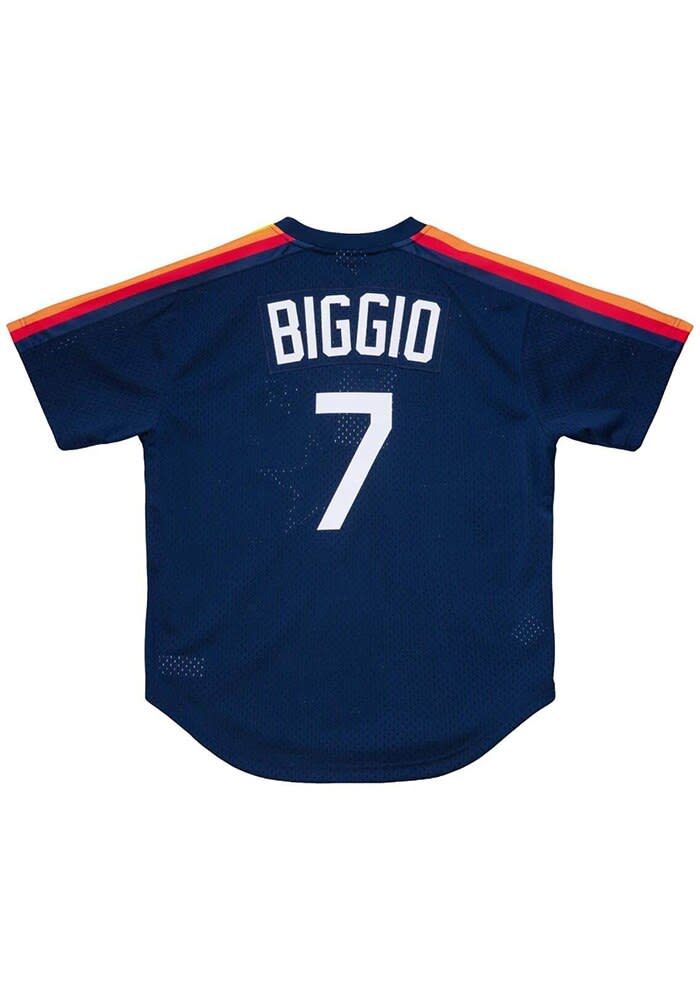 レア　ASTRO 韓国FC UNIVERSITY Houston Astros Craig Biggio Mitchell and Ness NAVY BP Pullover