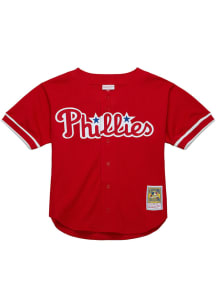 John Kruk Philadelphia Phillies Mitchell and Ness Coop Cooperstown Jersey - Red