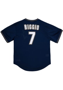 Craig Biggio Houston Astros Mitchell and Ness Coop Cooperstown Jersey - Navy Blue