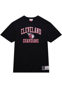 Mitchell and Ness Cleveland Guardians Black Legendary Slub Short Sleeve Fashion T Shirt