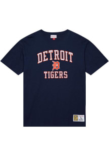 Mitchell and Ness Detroit Tigers Navy Blue Legendary Slub Short Sleeve Fashion T Shirt