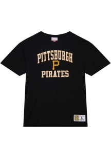 Mitchell and Ness Pittsburgh Pirates Black Legendary Slub Short Sleeve Fashion T Shirt