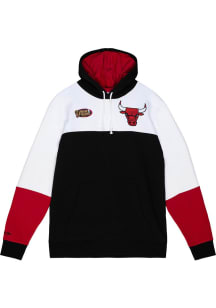 Mitchell and Ness Chicago Bulls Mens Black Fusion Fleece Fashion Hood