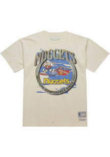 Mitchell and Ness Denver Nuggets Natural Crown Jewels Short Sleeve Fashion T Shirt