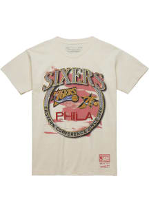 Mitchell and Ness Philadelphia 76ers Natural Crown Jewels Short Sleeve Fashion T Shirt